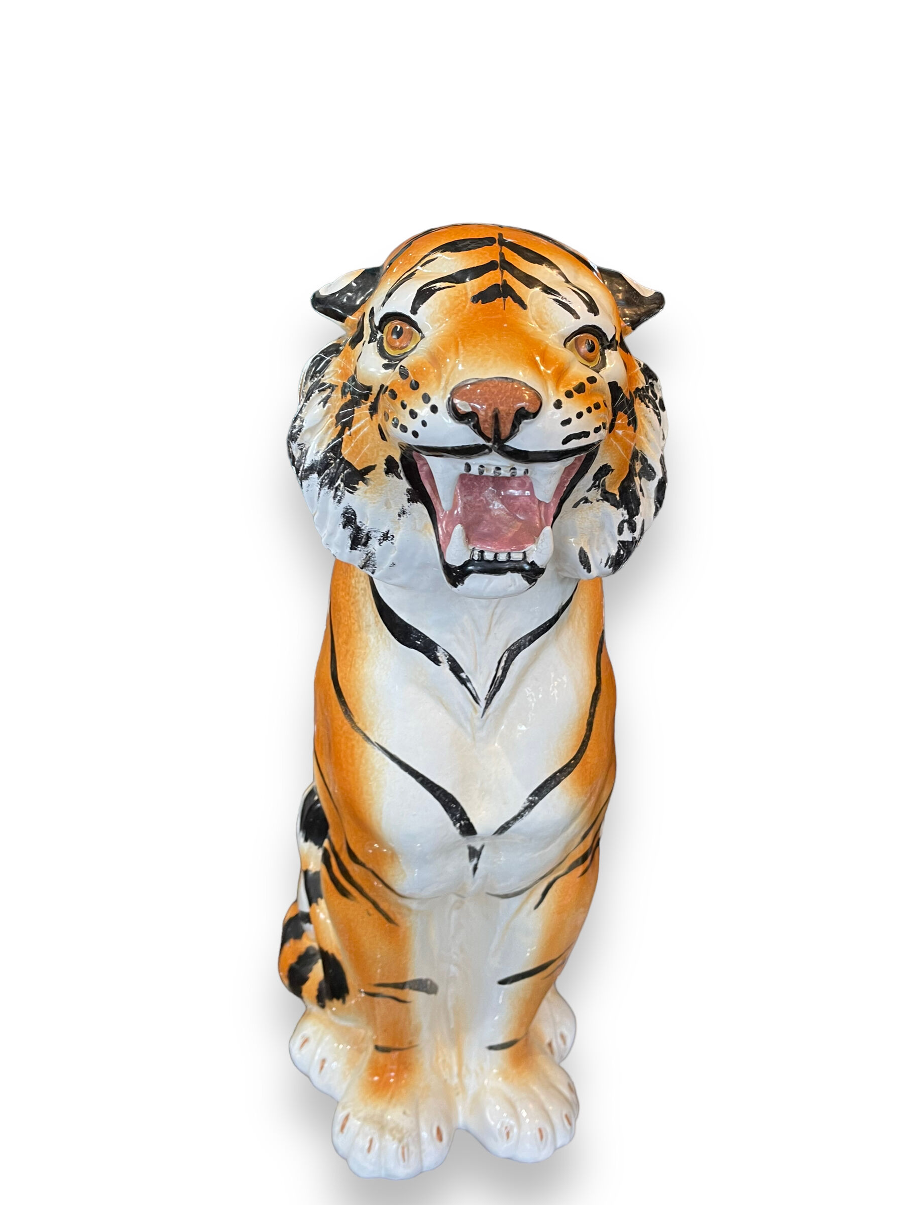 Tigre En Céramique, Design Italien, Fait Main, Neuf