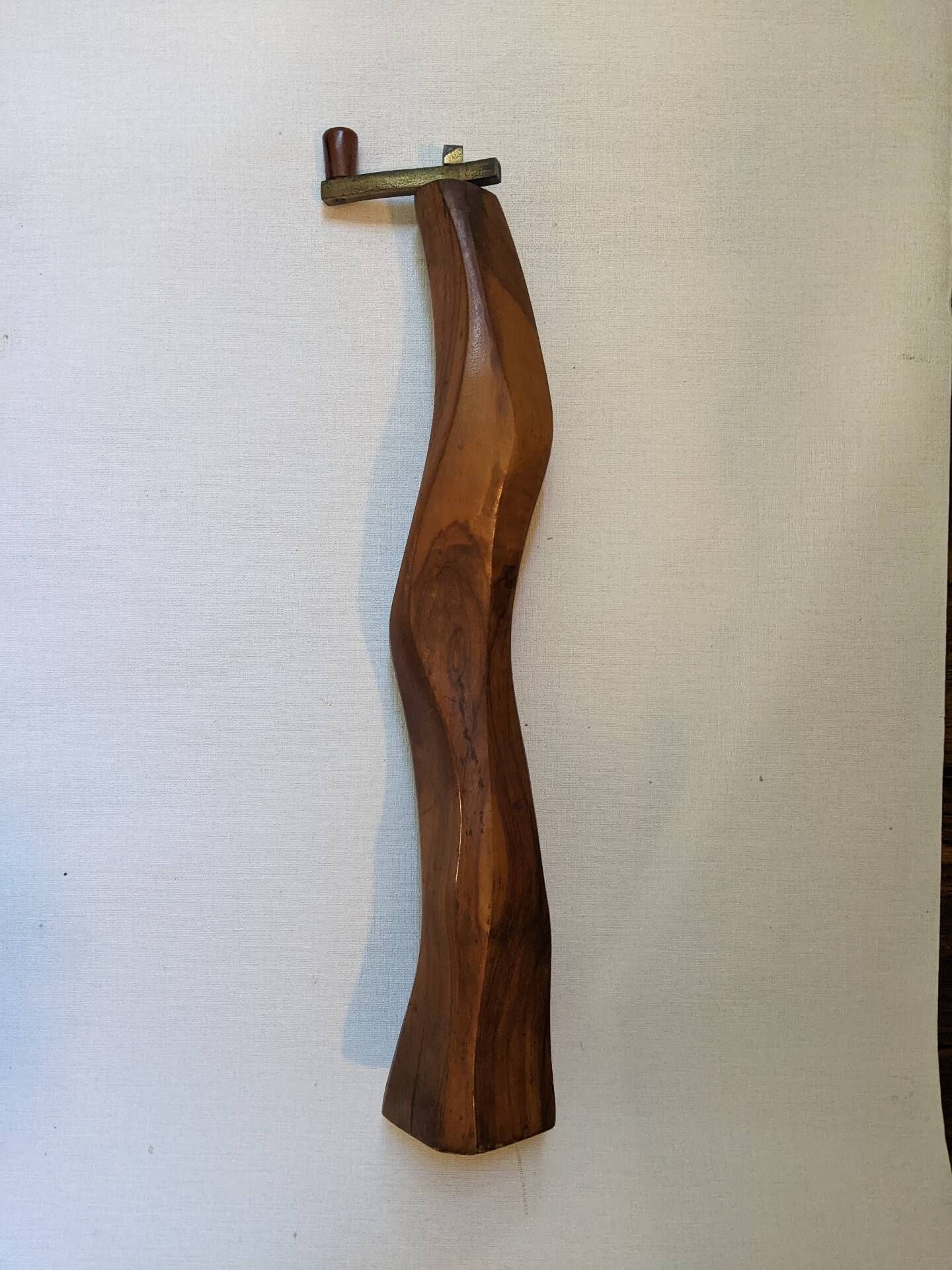Vintage 1960s olive wood pepper mill
