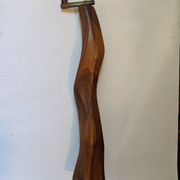 Vintage 1960s olive wood pepper mill