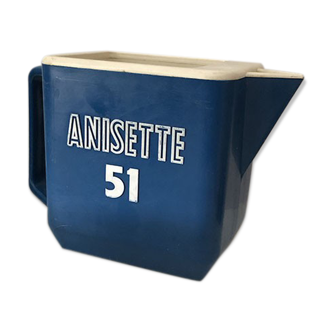 Pitcher advertising vintage blue 1litre anisette 51
