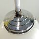 Vintage 70s pendant lamp in white opaline glass, 20 cm globe, chrome, light