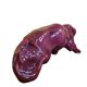 French Art Deco red glazed Ceramic Statue Of A Lion, 1930s