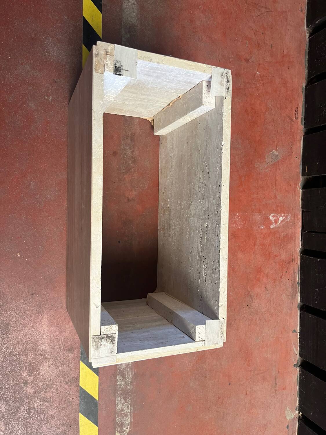 Travertine coffee table