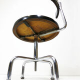 Architects chair with tubular steel frame, height adjustable