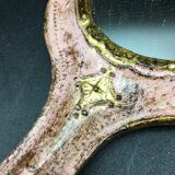 Venetian wooden hand-facing mirror