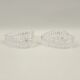 Lot of 2 crystal ashtrays transparent heart shape