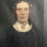 Oil on canvas portrait of a woman