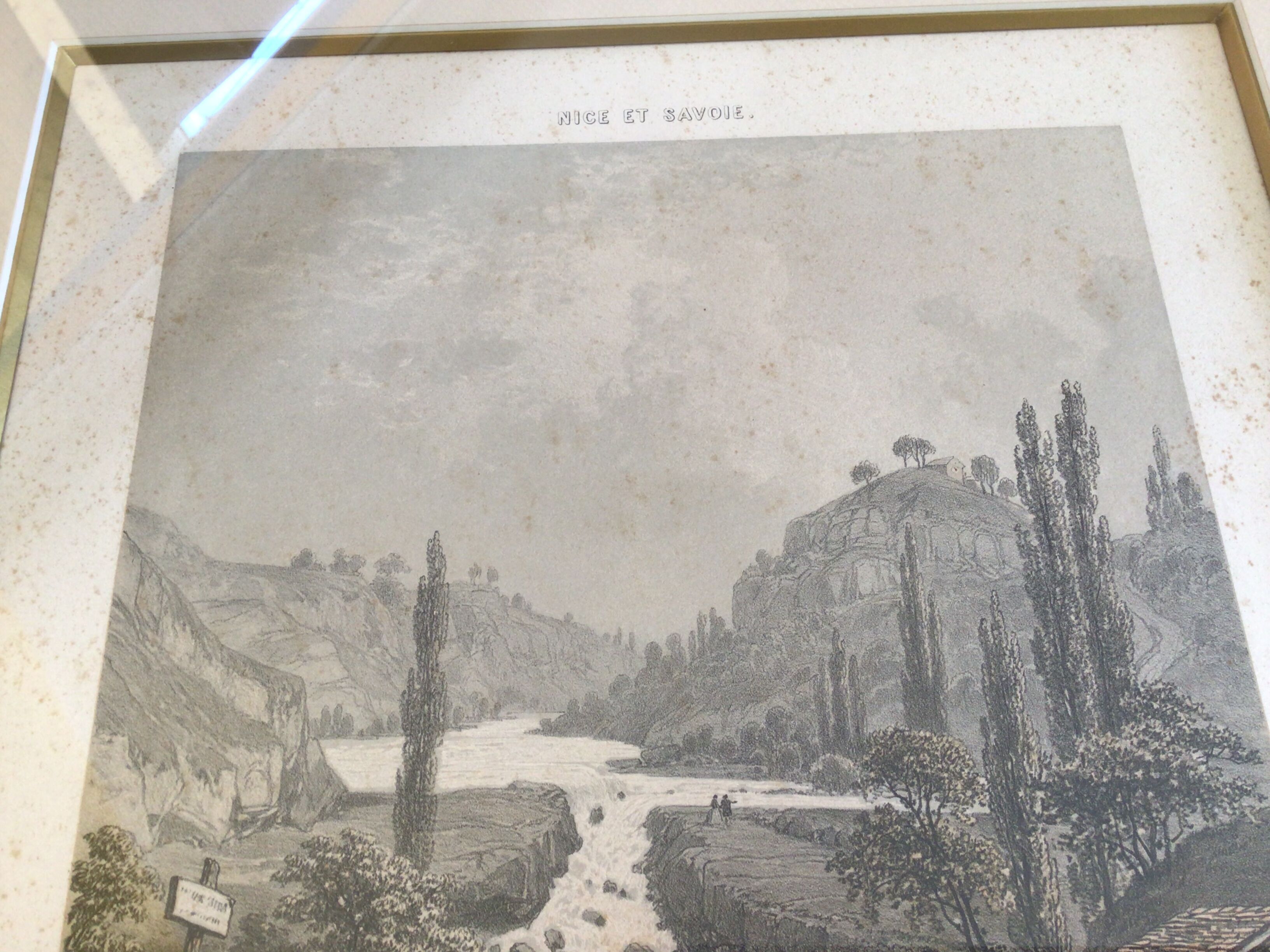Original lithograph Nice and Savoie