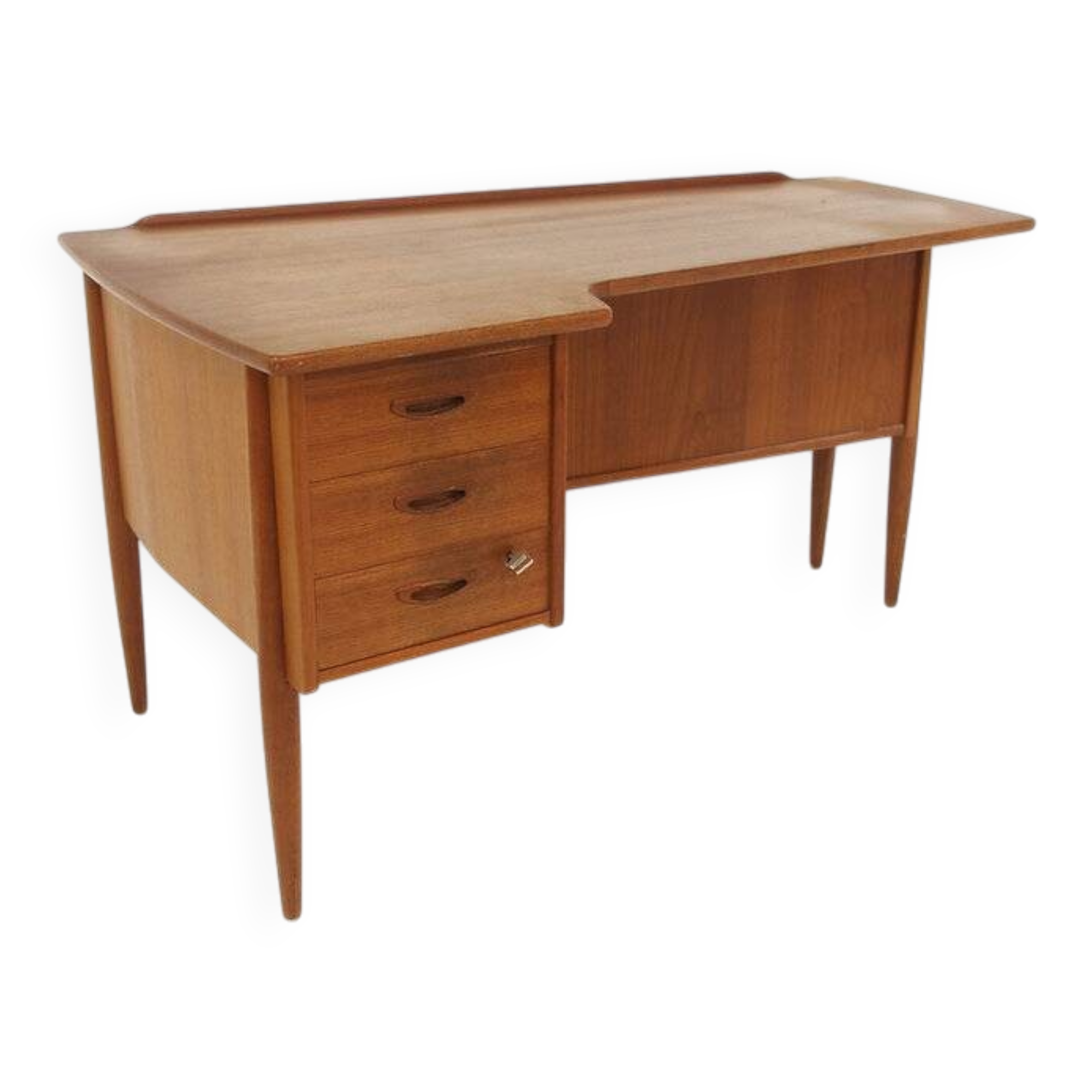 Scandinavian teak desk, Göran Strand, Lelångs Möbelfabrik, Sweden, 1950