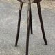 Tabouret de bar haut quadripode en bois massif sculpté 80cm
