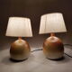Set of two bedside ceramic lamps, Roland Zobel