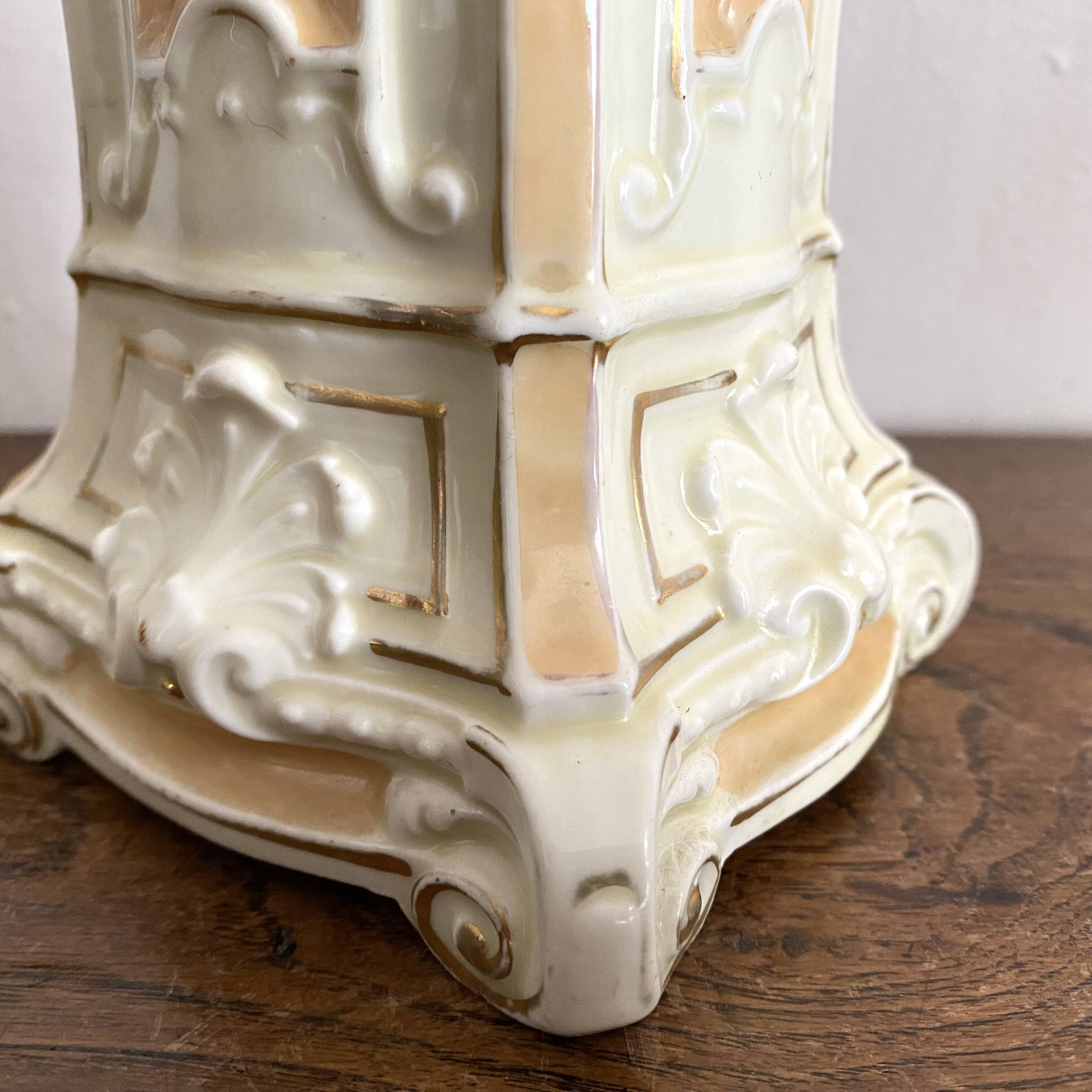 Homemade ceramic vase slip