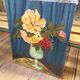 Toile huile fleurs