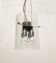 Glass and metal pendant lamp from the German space age by Glashütte Limburg, 1960s.