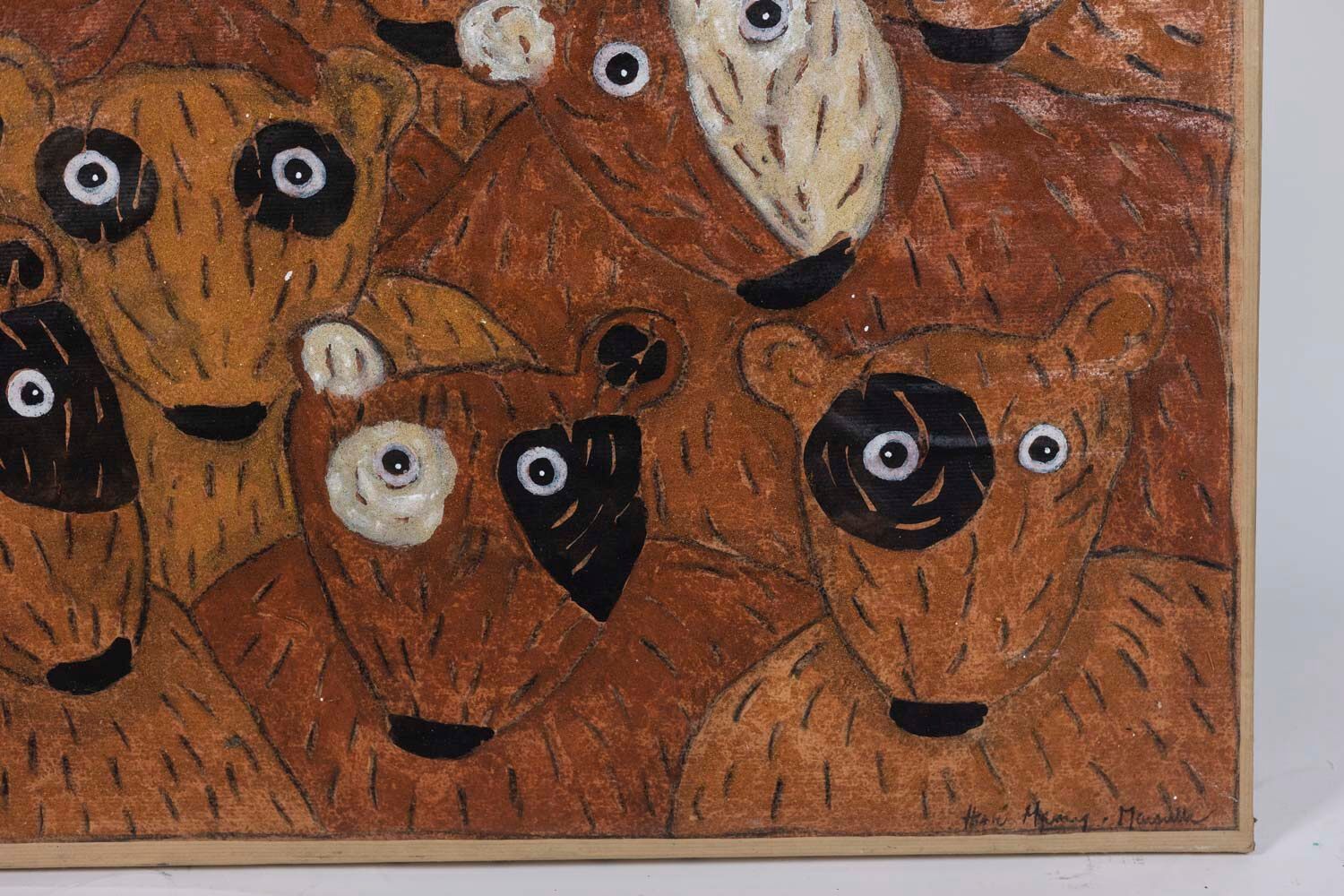 Hervé Maury, Painting of bears, contemporary work