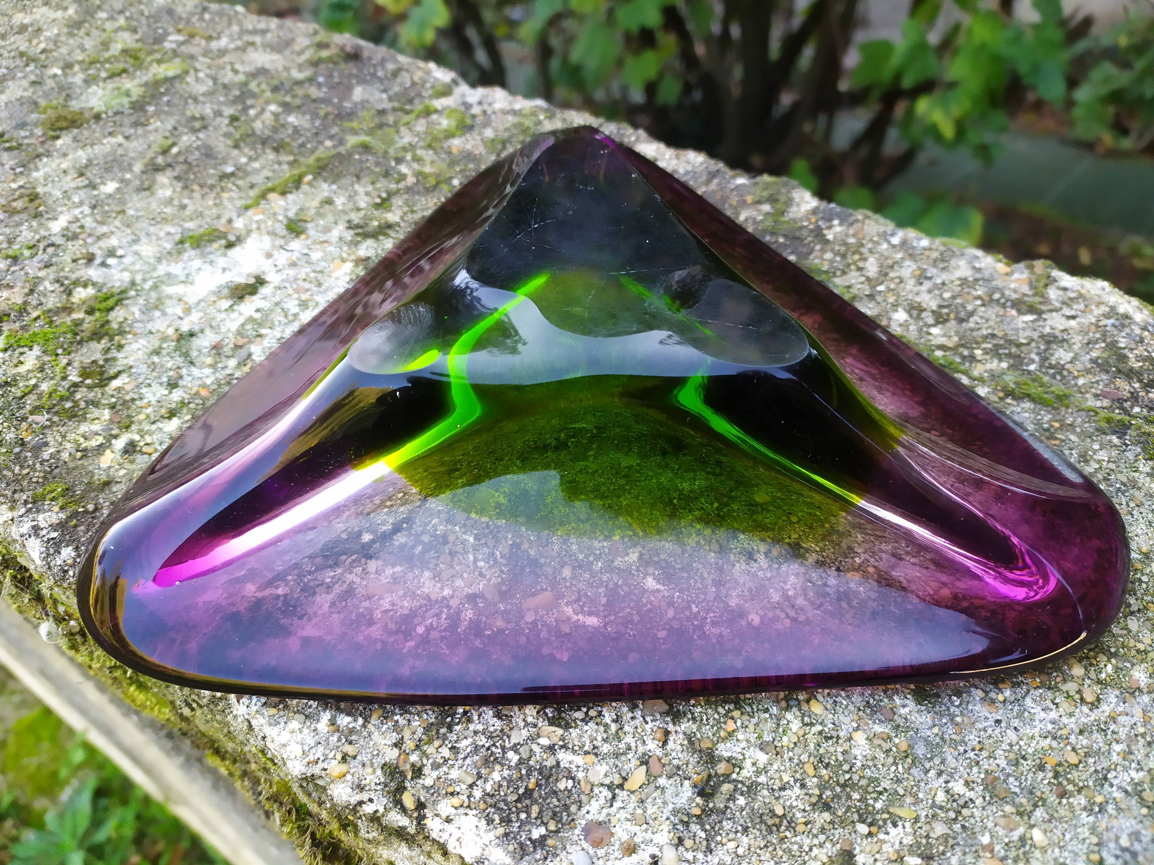 Blown glass cup from the 70s