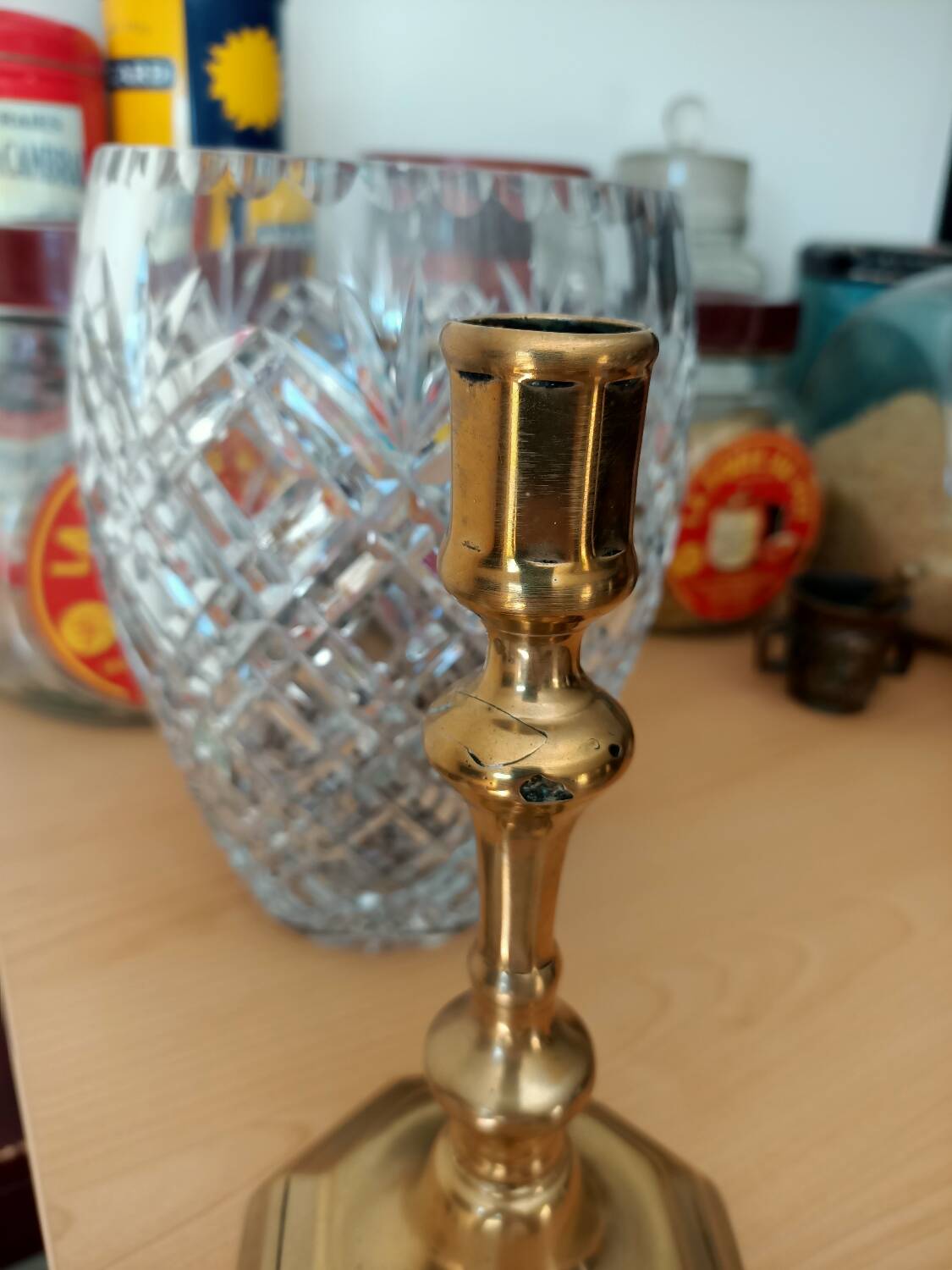 Gilded bronze candle holder