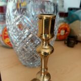 Gilded bronze candle holder