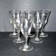Meisenthal, série de 6 verres à vin en verre soufflé taillé