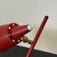 Stilux Milano Table Lamp 1950s Red Double Jointed Conical Shade