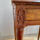 Small living room side table in solid cherry and veneer, Louis XVI style