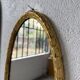 Pair of oval mirrors 1900 gilded stucco