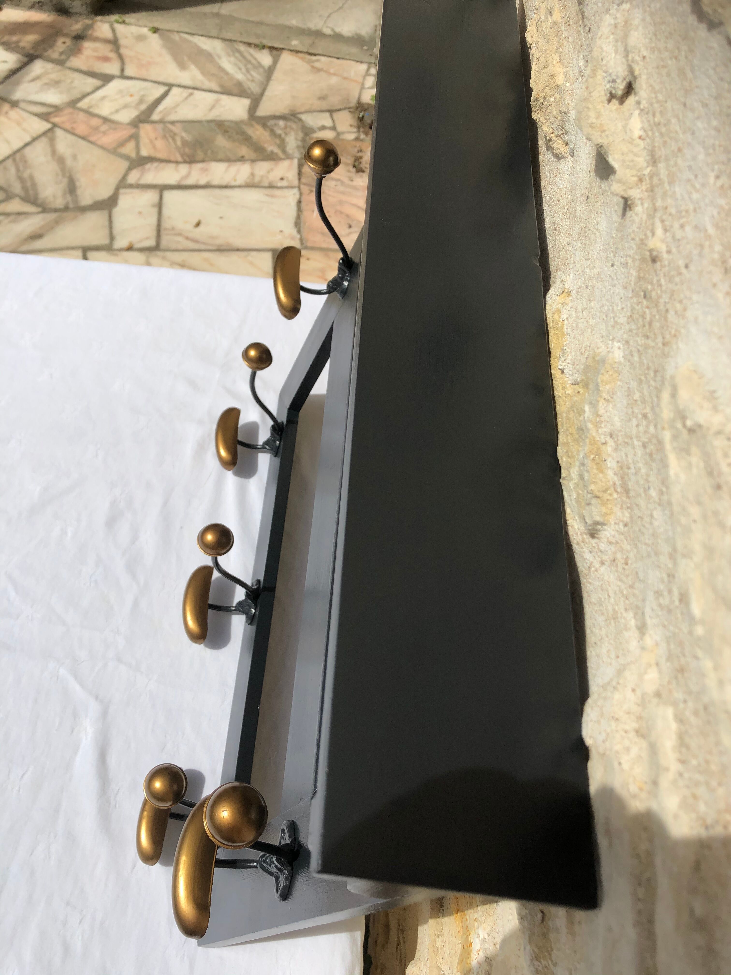 Vintage coat rack with mirror