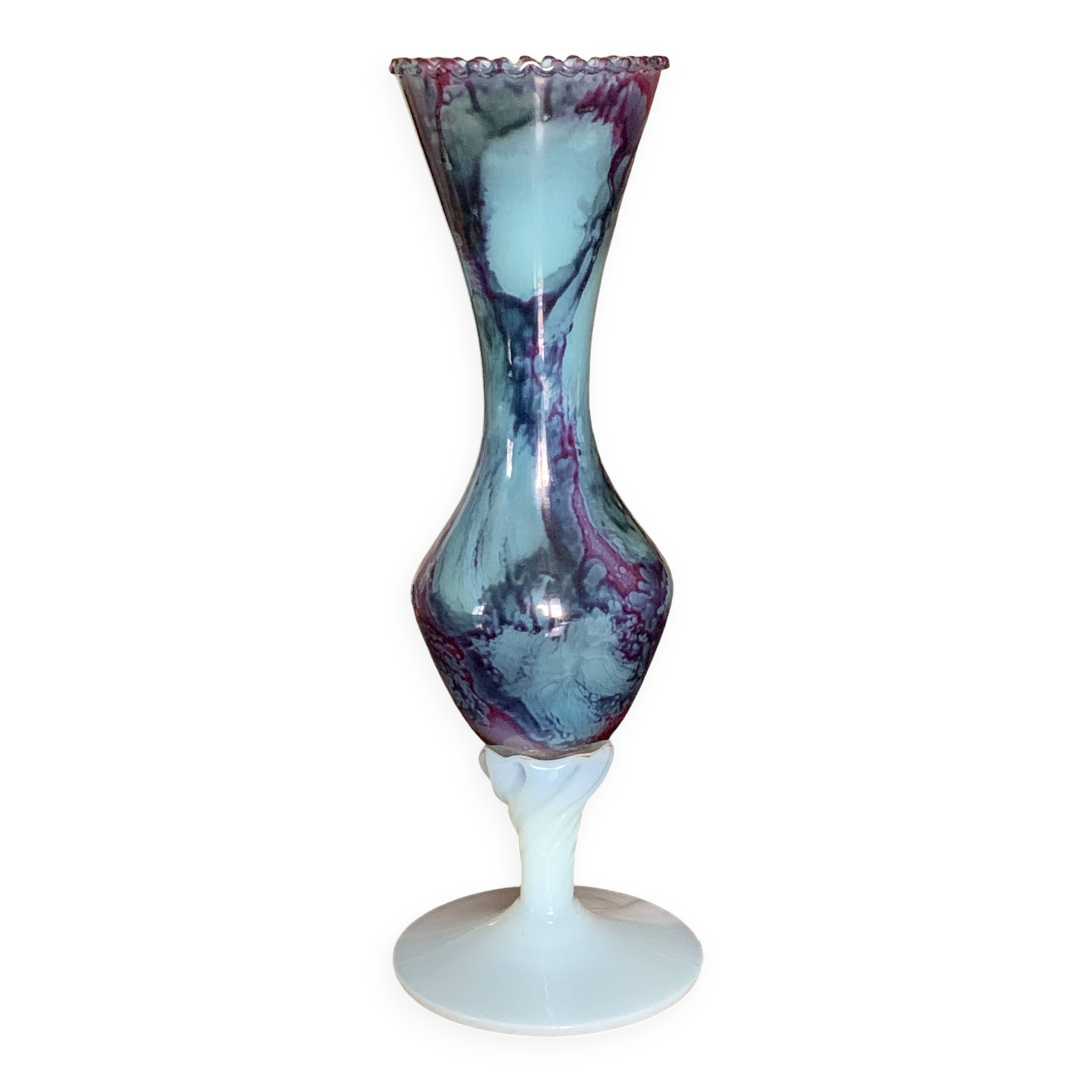 Italian blown glass soliflore vase