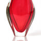 Red vase orange Murano Sommerso Mandruzzato Vintage