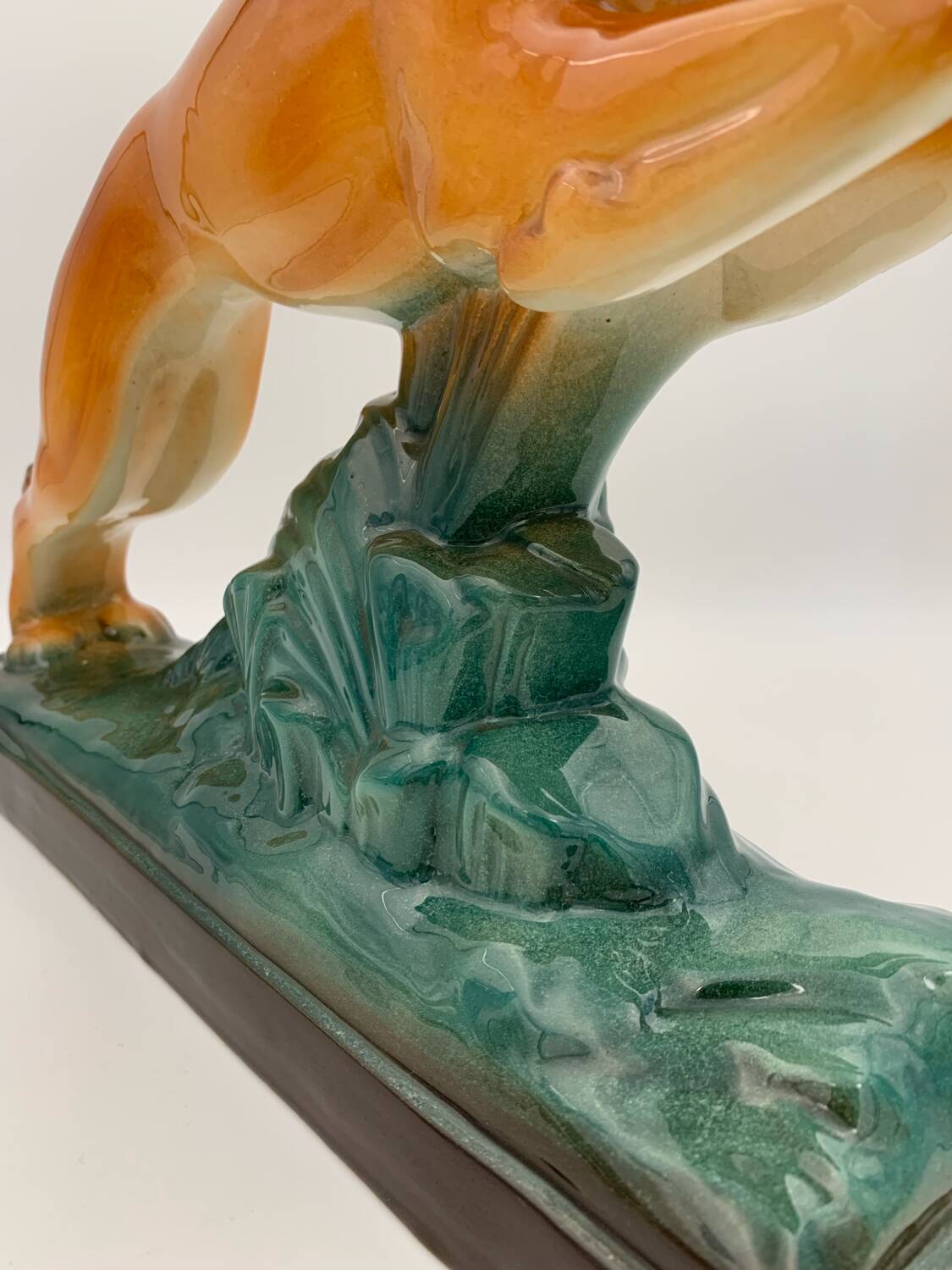 Sainte Radegonde Art Deco earthenware greyhound, 1930s