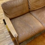 Danish sofa from the 70s in oak and buffalo leather