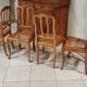 Set of 6 caned Regency/Louis XV chairs