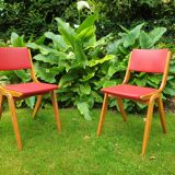 Paire de chaises Boomerang Mid-Century