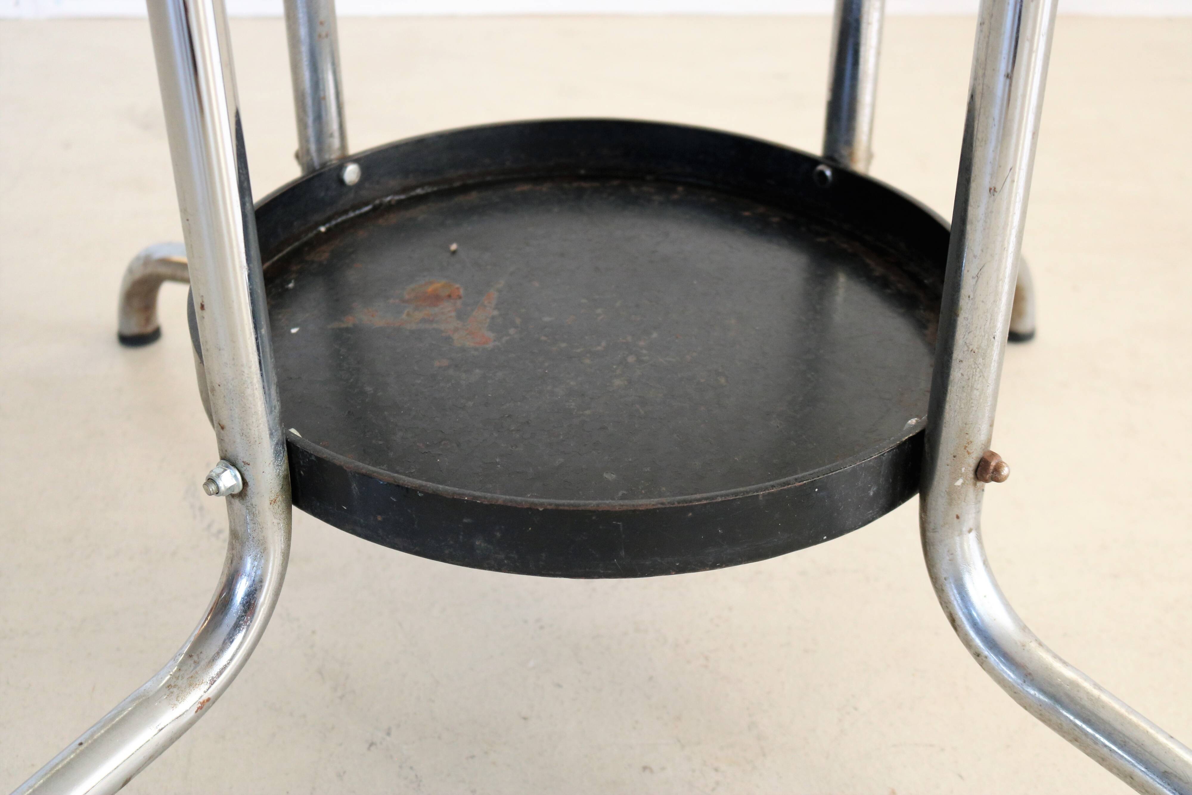 vintage standing coat rack | 70s | chrome