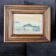 Paysage provençal aquarelle cadre en bois massif 1938