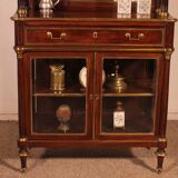 Louis XVI period mahogany display cabinet/bar