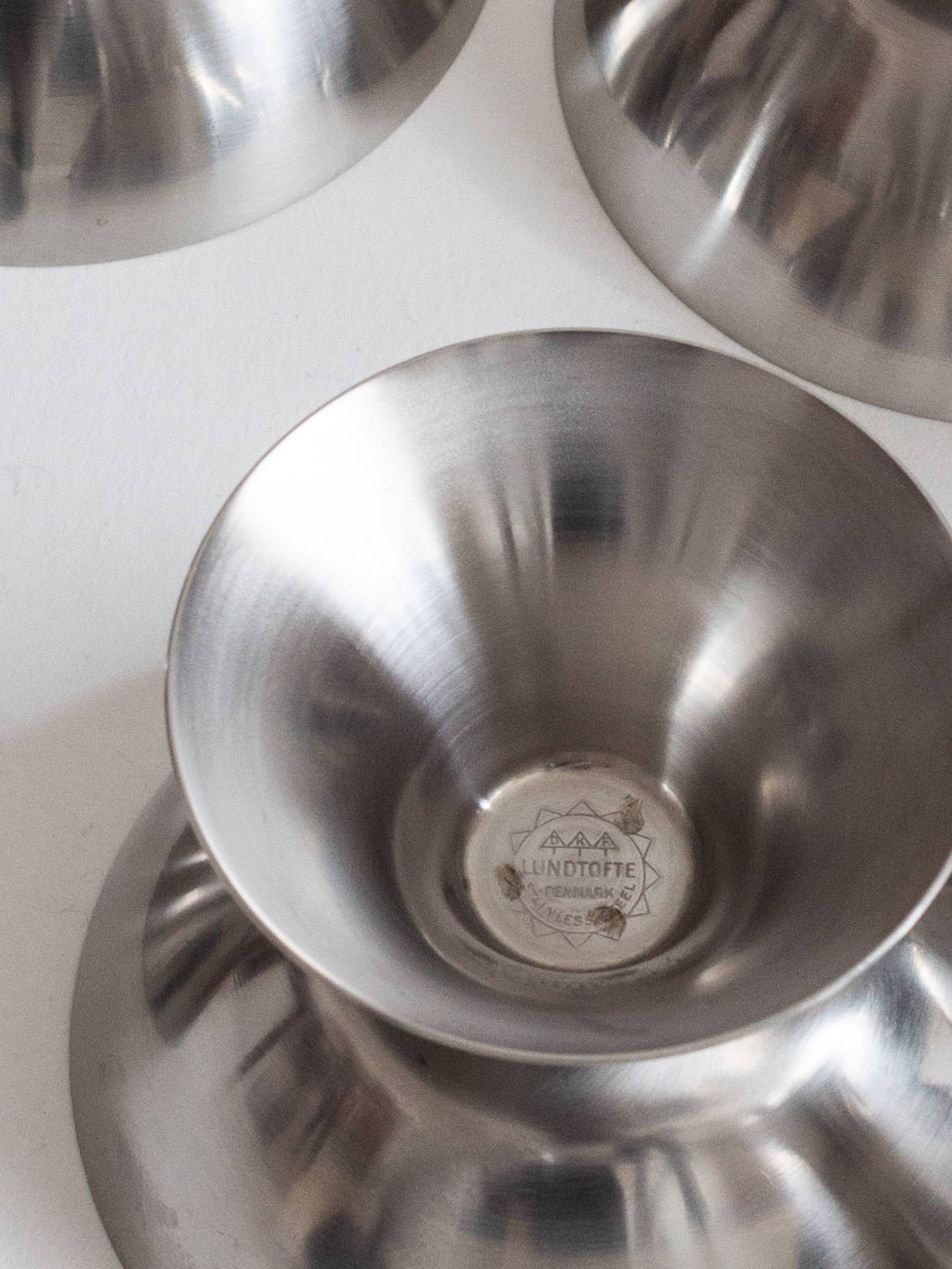 Set of eight ice cream cups, Lundtofte Denmark, 1960s