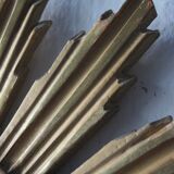 Mid-century sun mirror in wood