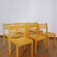 6 chaises en bois empilables