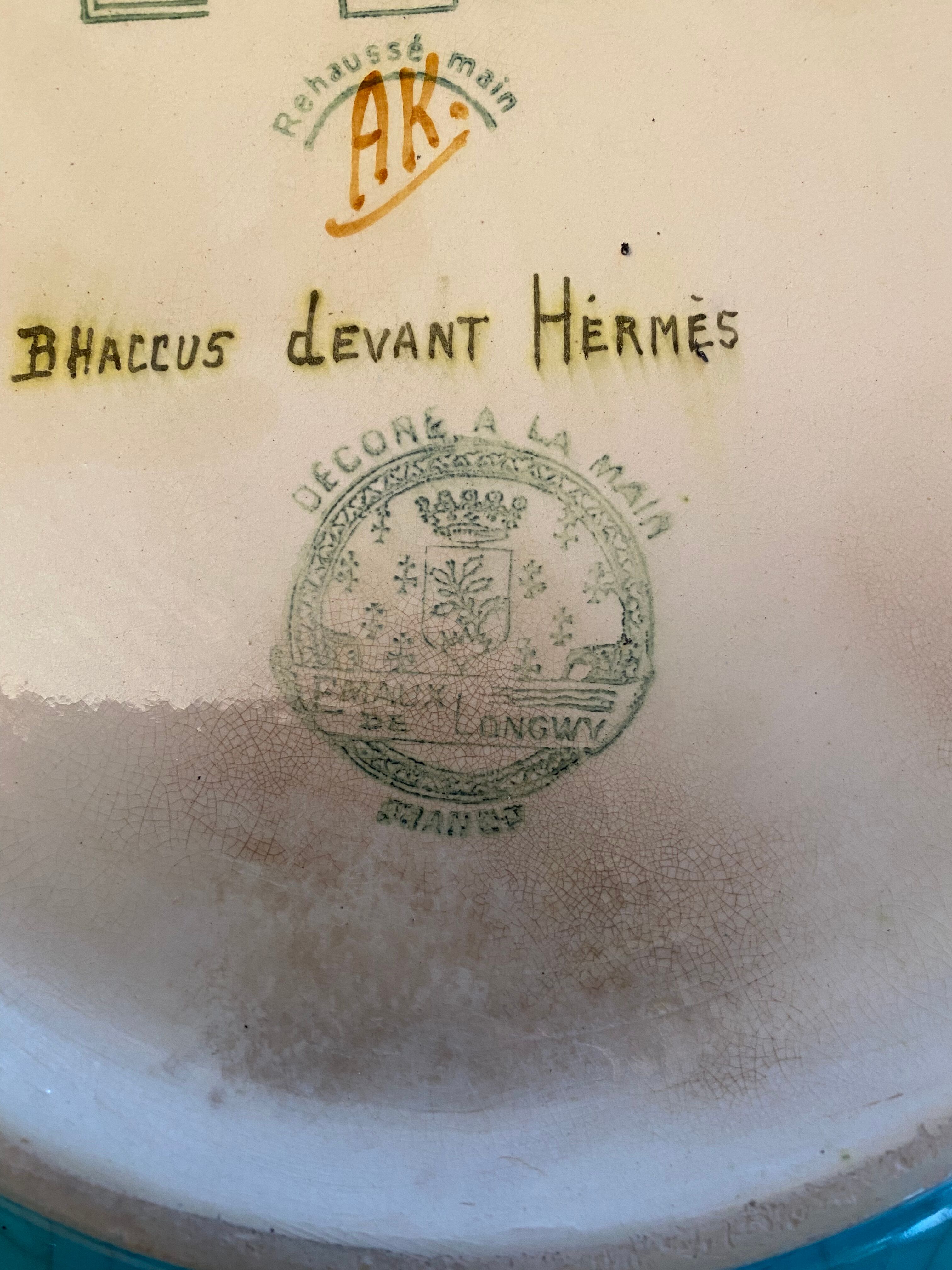 Longwy art deco dish by r rizzi