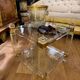 Pair of side tables from the 20th century in plexiglass and glass.