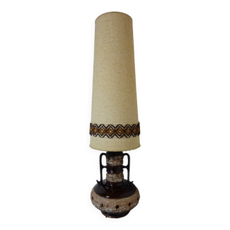 Lampe de sol vintage, abat-jour en laine