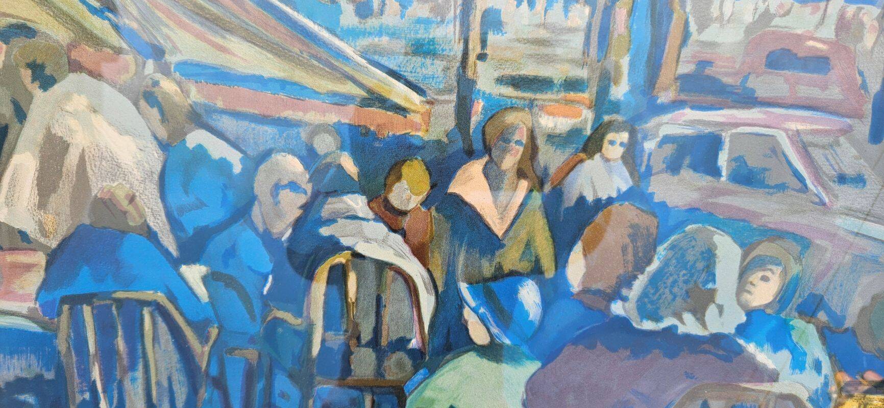 Robert Dago - Gouache Scene of Life Saint Martinoises 32/150