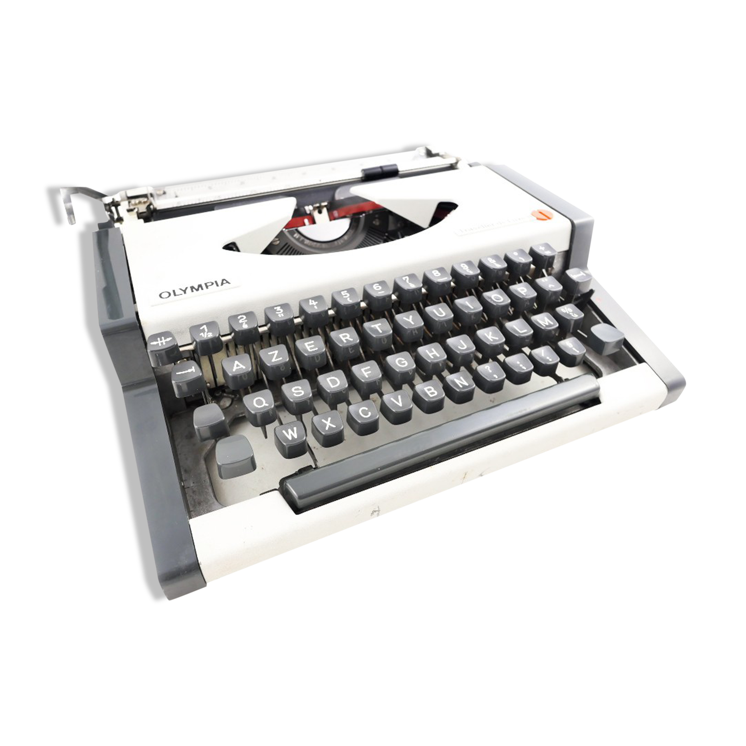 Typewriter, olympia traveller luxury  white