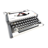 Typewriter, olympia traveller luxury  white