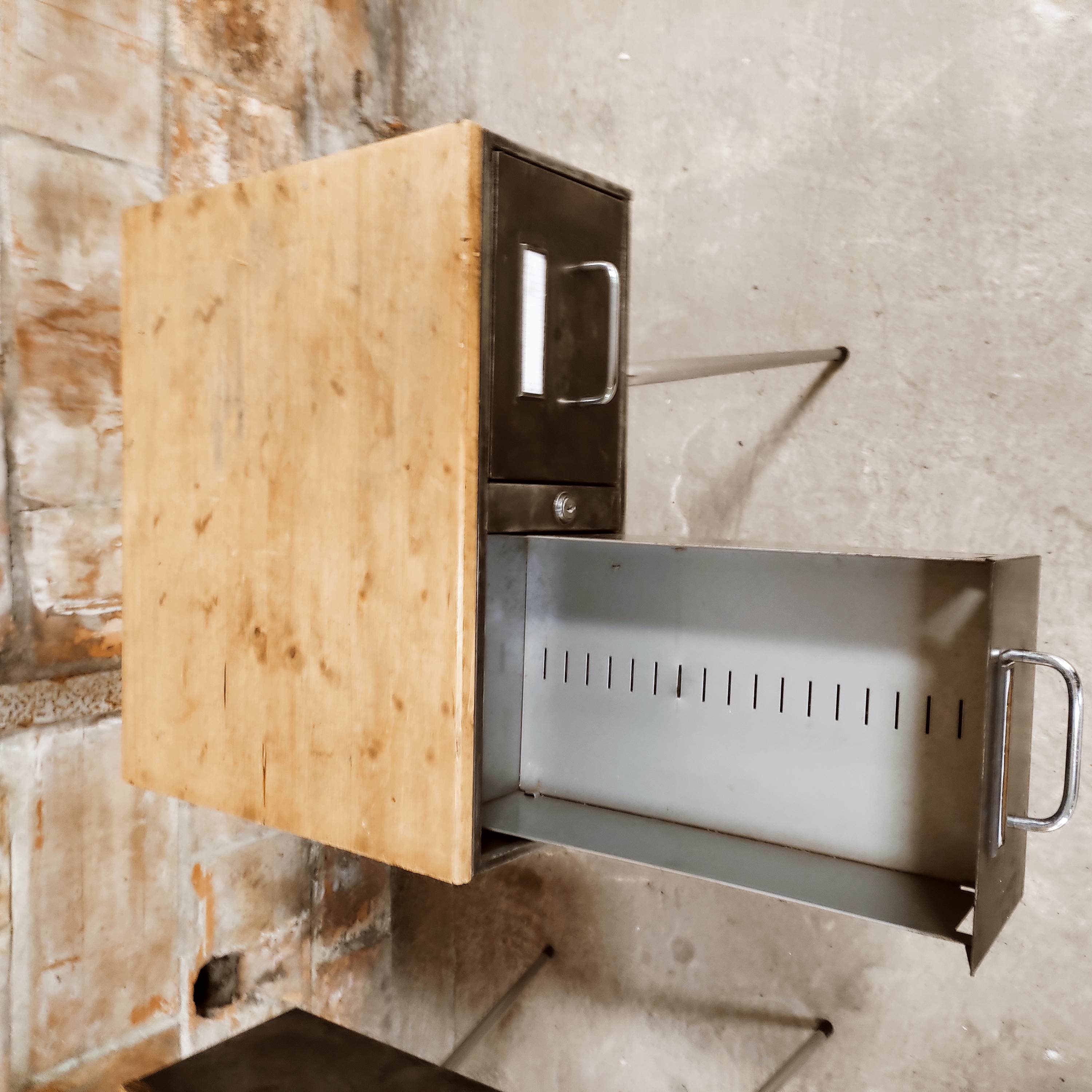 Pair of industrial style bedside table