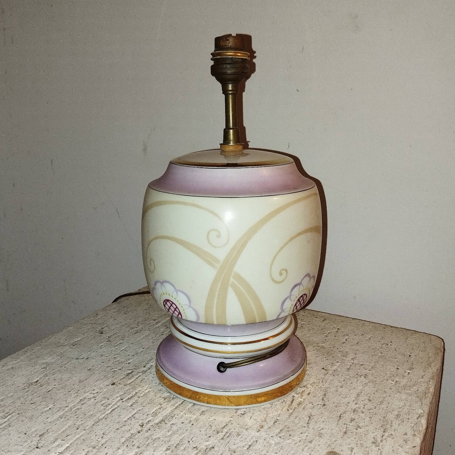 Art Deco ceramic lamp base