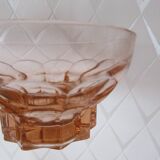 Set of 8 pink flared glasses and carafe