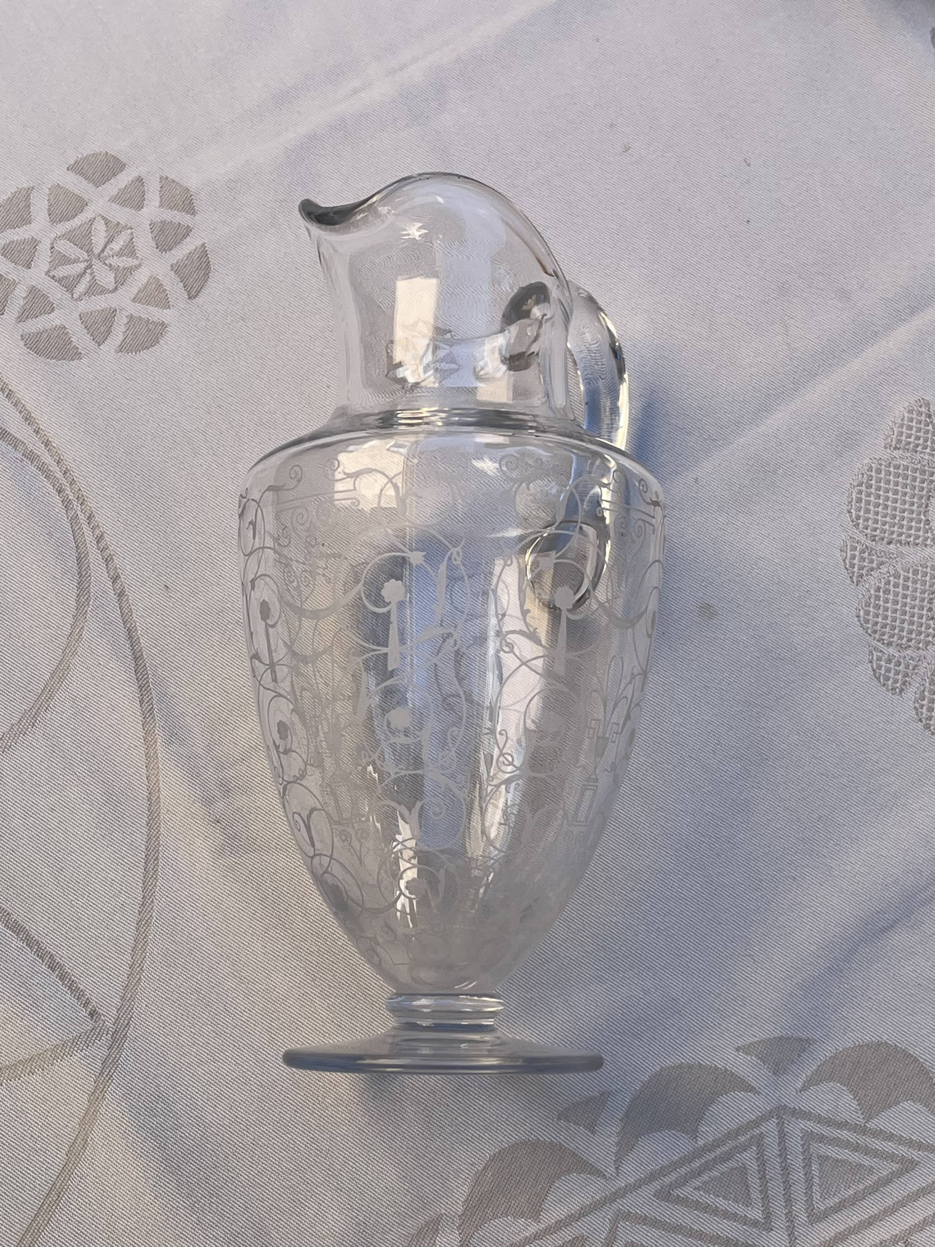 Baccarat crystal Michelangelo pitcher for water or wine