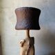 Lampe de créateur en chêne massif